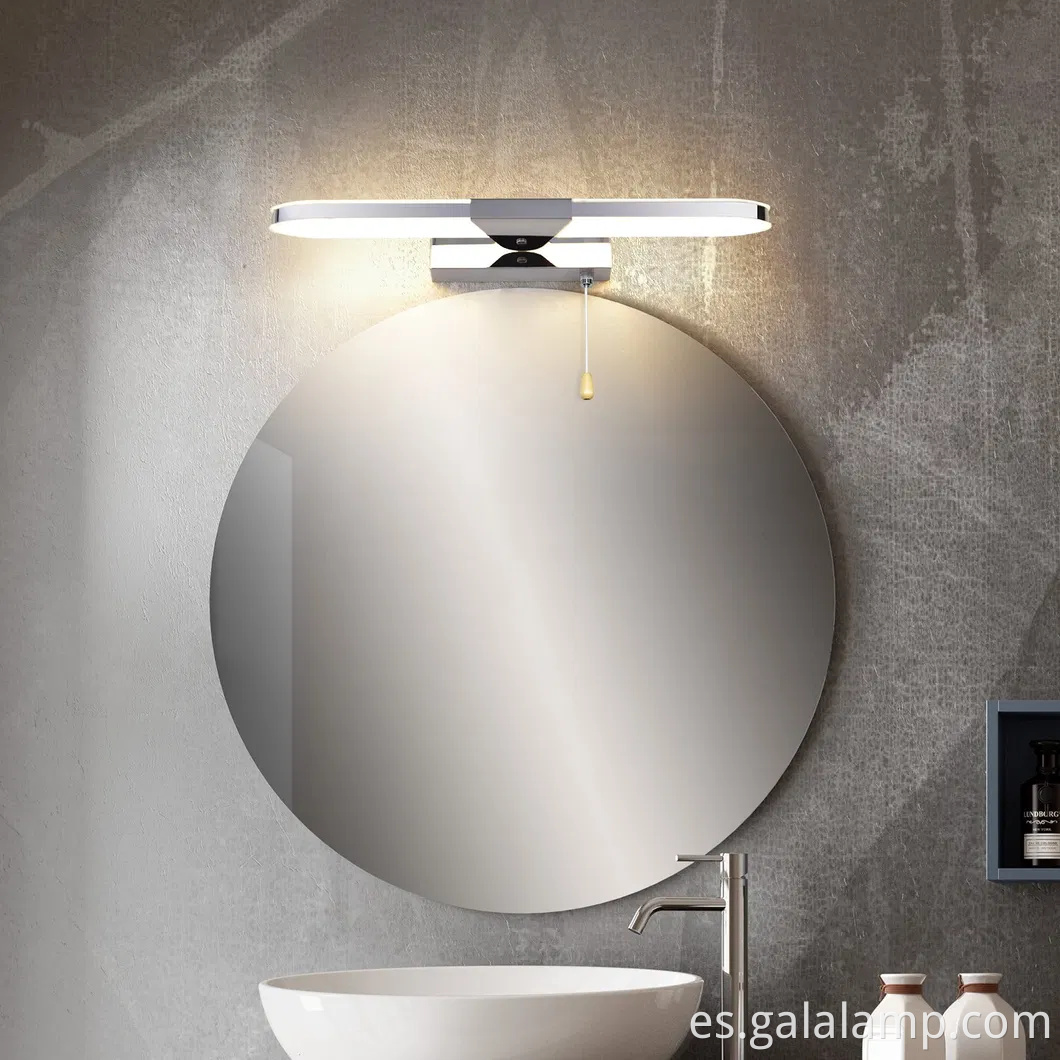 Farto del espejo de relleno LED, interruptor de la cremallera, luz de relleno